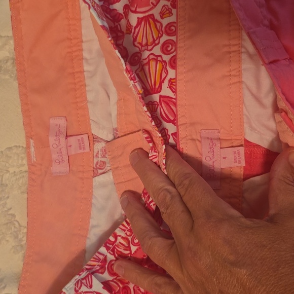 Lilly Pulitzer 2 Pair Of Pink Women's Shorts Size 4 EUC (#14) - Picture 2 of 6